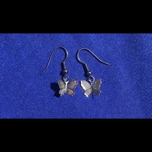 Silver butterfly earrings 🦋
